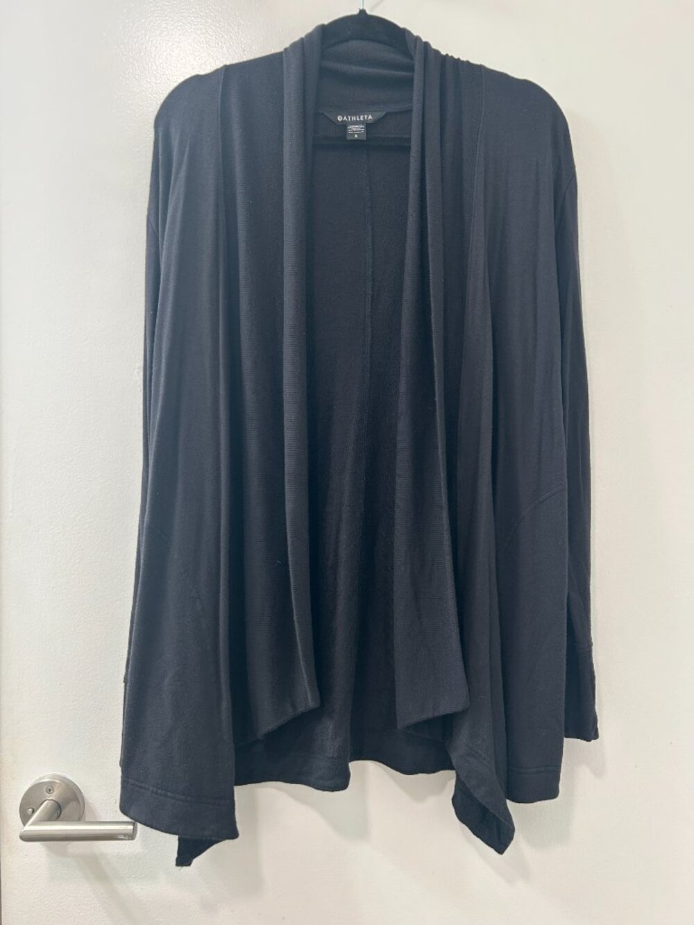 Athleta Open Front Black Cardigan